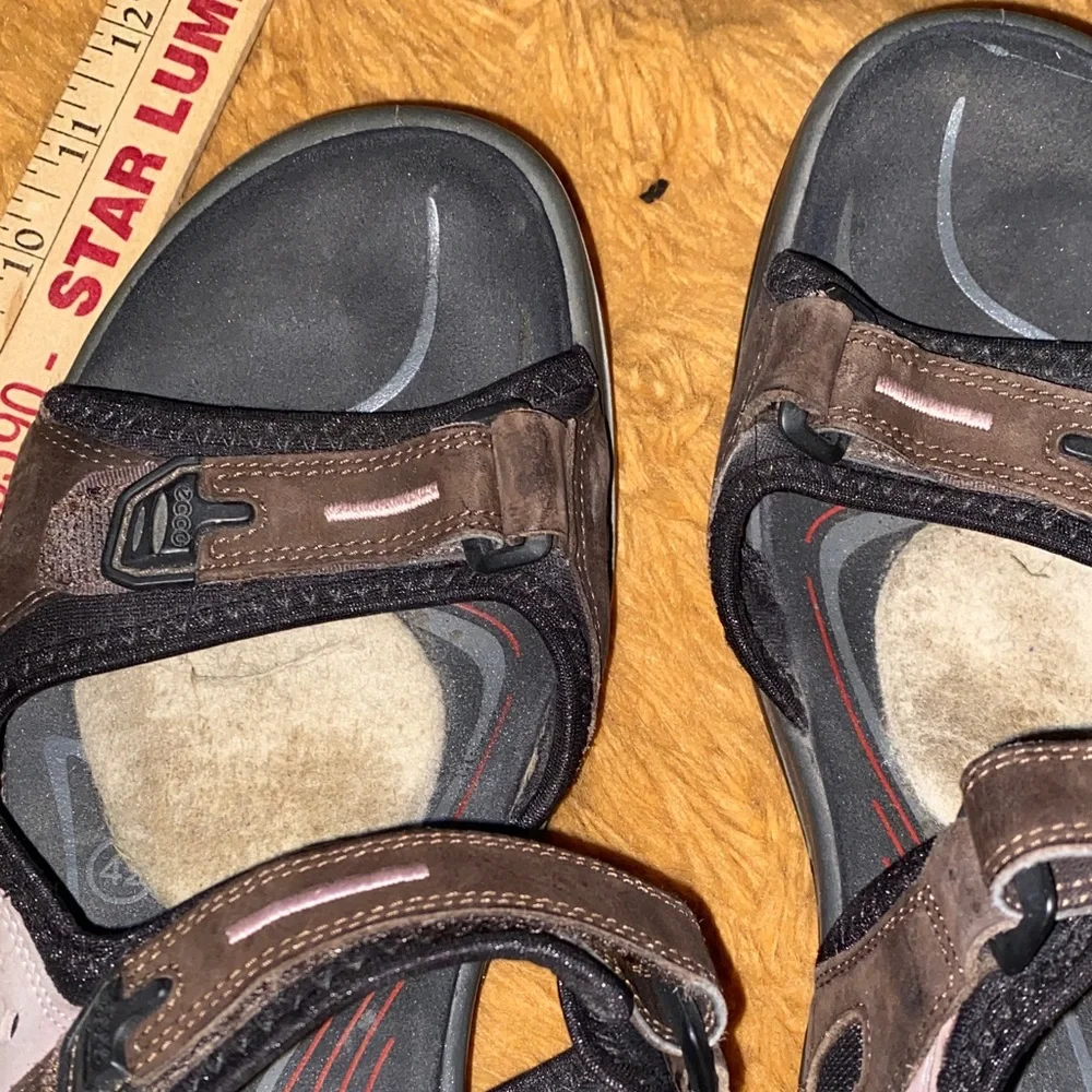 Ecco Black and Brown Sandals
